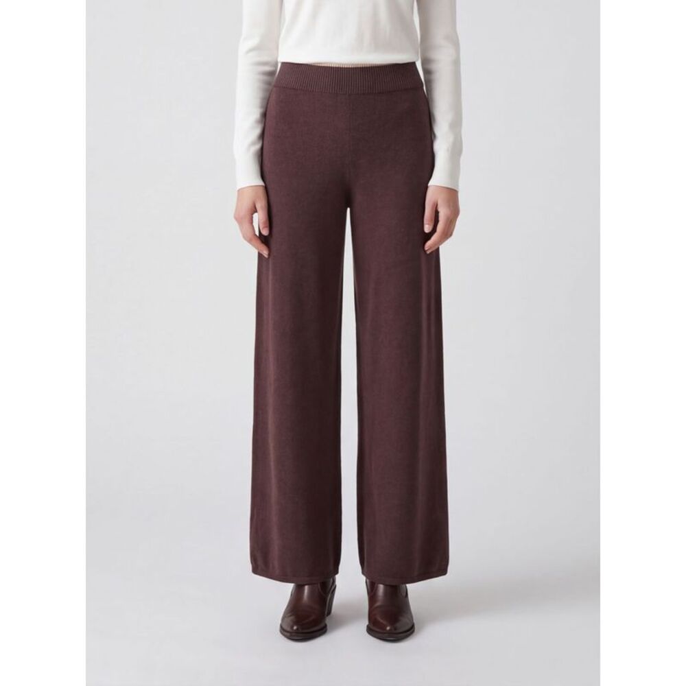 Pinko Women Pinko High-Waisted Wool And Cashmere Knit Palazzo Trousers